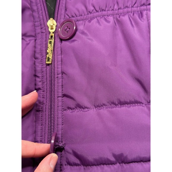 Southpole Jacket Women Medium Purple Hooded Puffer Faux Fur Winter Y2k Quilted - Picture 9 of 15